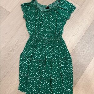Enfocus Studio Green and White Kids Dress